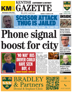 Cover of Kentish Gazette Canterbury & District