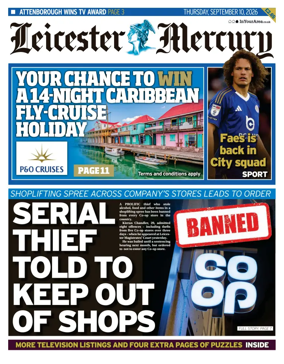 Cover of Leicester Mercury