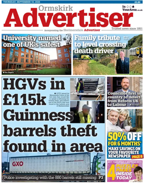 Cover of Ormskirk Advertiser