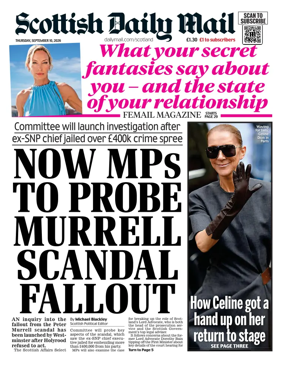 Cover of Scottish Daily Mail