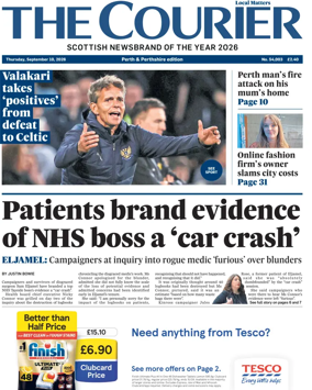 Cover of The Courier & Advertiser (Perth and Perthshire Edition)