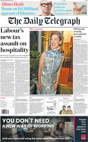 Cover of The Daily Telegraph