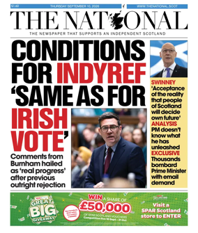 Cover of The National (Scotland)
