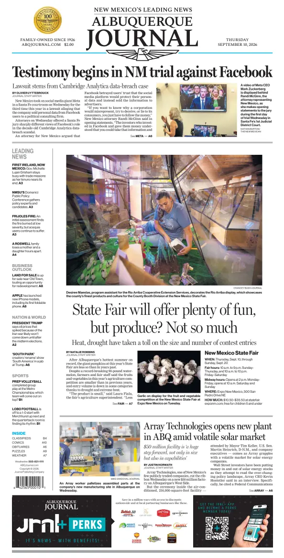 Cover of Albuquerque Journal