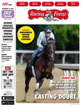 Cover of Daily Racing Form National Digital Edition
