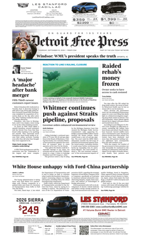 Cover of Detroit Free Press