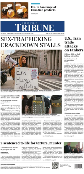 Cover of Great Falls Tribune
