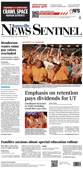 Cover of Knoxville News Sentinel