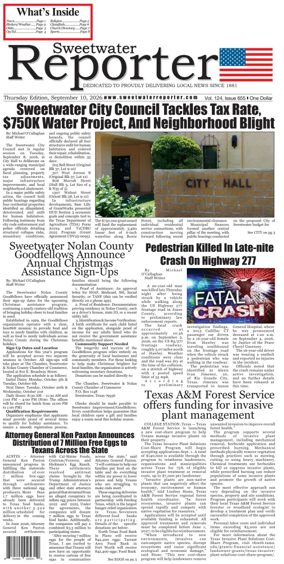 Cover of Sweetwater Reporter