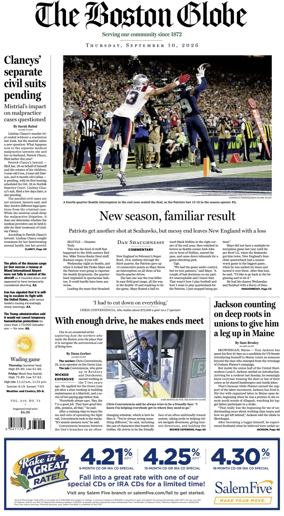 Cover of The Boston Globe