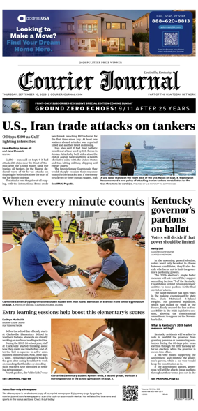 Cover of The Courier-Journal (Louisville)