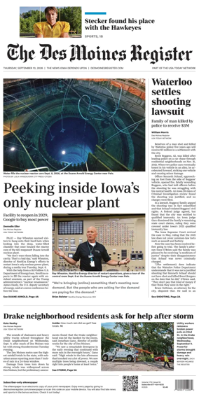 Cover of The Des Moines Register
