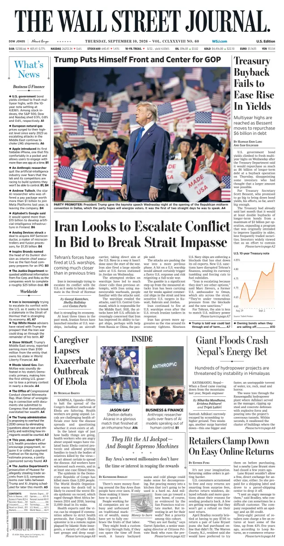 Cover of The Wall Street Journal