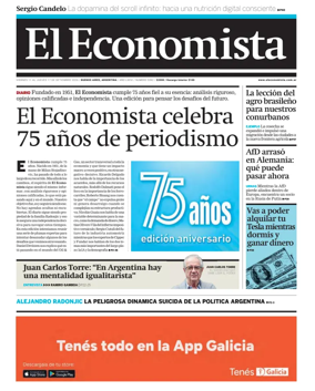 Cover of El Economista (Argentina)
