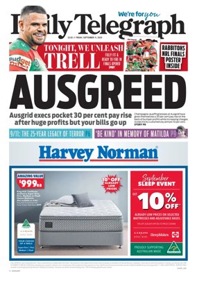 Cover of The Daily Telegraph (Sydney)
