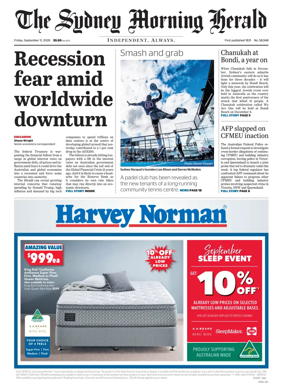 Cover of The Sydney Morning Herald