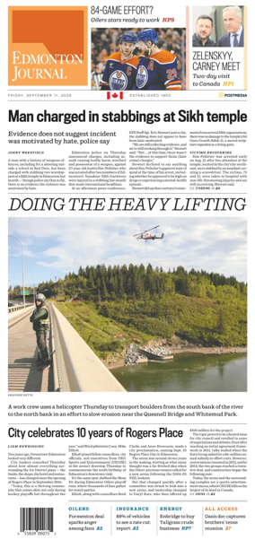 Cover of Edmonton Journal