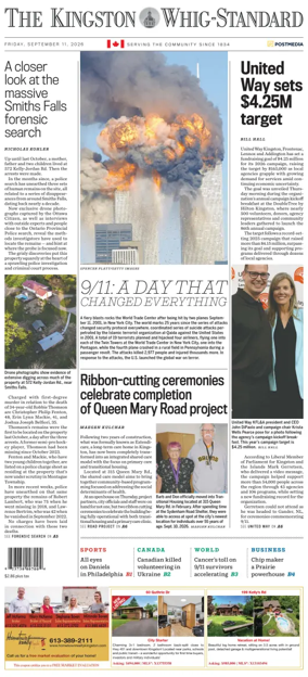 Cover of Kingston Whig-Standard