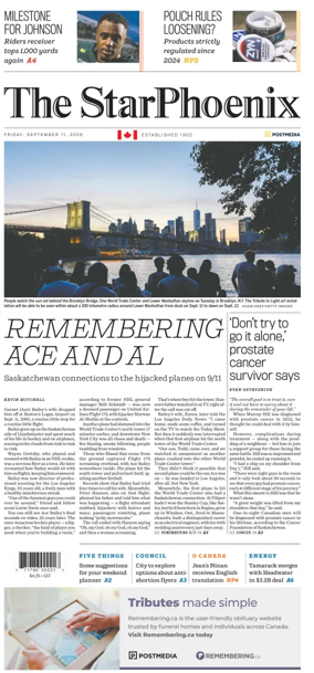 Cover of Saskatoon StarPhoenix