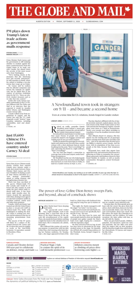 Cover of The Globe and Mail (Alberta Edition)