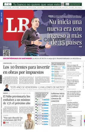 Cover of La Republica (Colombia)