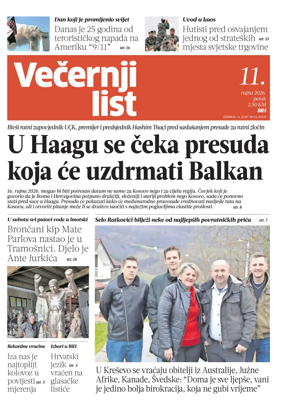 Cover of Vecernji list BiH