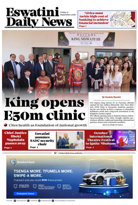 Cover of Eswatini Daily News