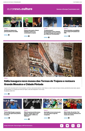 Cover of Euronews Culture and Sport (Portuguese)