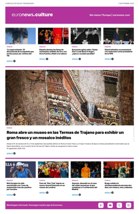 Cover of Euronews Culture and Sport (Spanish) Compiled Edition