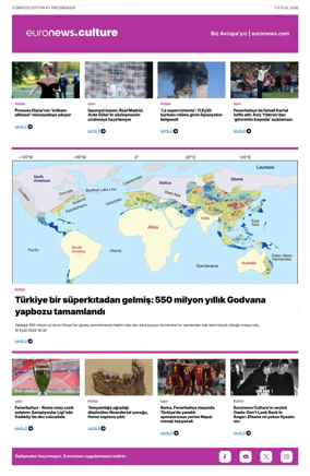 Cover of Euronews Culture and Sport (Turkish) Compiled Edition