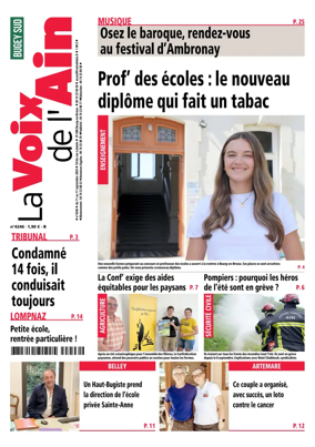 Cover of La Voix de l’Ain Belley