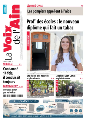 Cover of La Voix de l’Ain Dombes