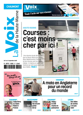 Cover of La Voix de la Haute-Marne edition Chaumont