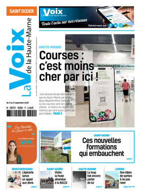 Cover of La Voix de la Haute-Marne edition Saint-Dizier