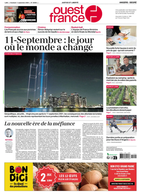 Cover of Ouest France (Angers / Segre)