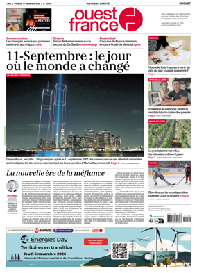 Cover of Ouest France (Cholet)