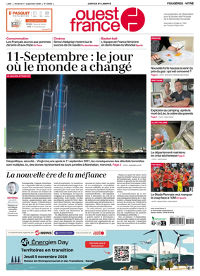 Cover of Ouest-France (Fougeres Vitre)