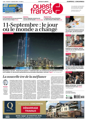 Cover of Ouest-France (Quimperle Concarneau)