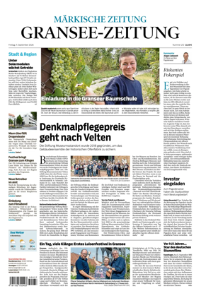 Cover of Gransee-Zeitung