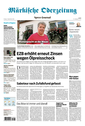 Cover of Markische Oderzeitung Spree-Journal