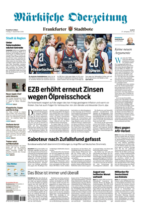 Cover of Markische Oderzeitung Frankfurt (Oder)