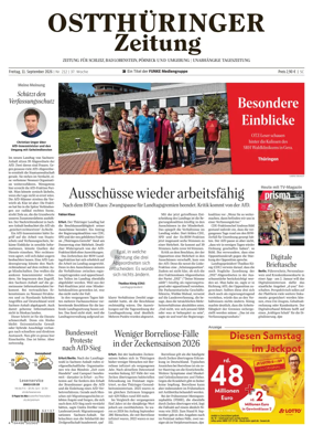 Cover of Ostthuringer Zeitung (Posneck)