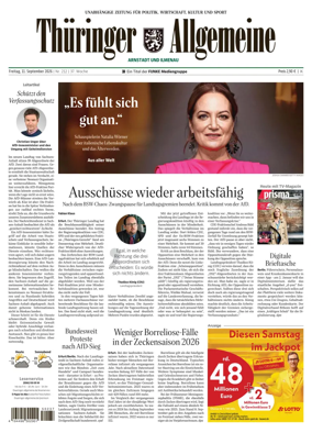 Cover of Thuringer Allgemeine (Arnstadt und Ilmenauz)