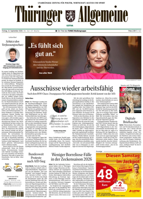 Cover of Thuringer Allgemeine (Gotha)