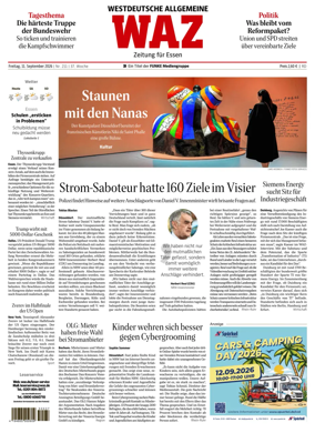 Cover of Westdeutsche Allgemeine Zeitung (Essen)