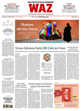 Cover of Westdeutsche Allgemeine Zeitung (Moers)