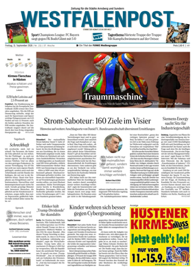 Cover of Westfalenpost (Arnsberg)