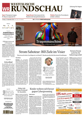 Cover of Westfalische Rundschau (Hagen Hohenlimburg)
