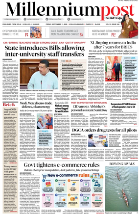 Cover of Millennium Post (Kolkata)