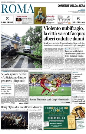 Cover of Corriere della Sera (Roma)